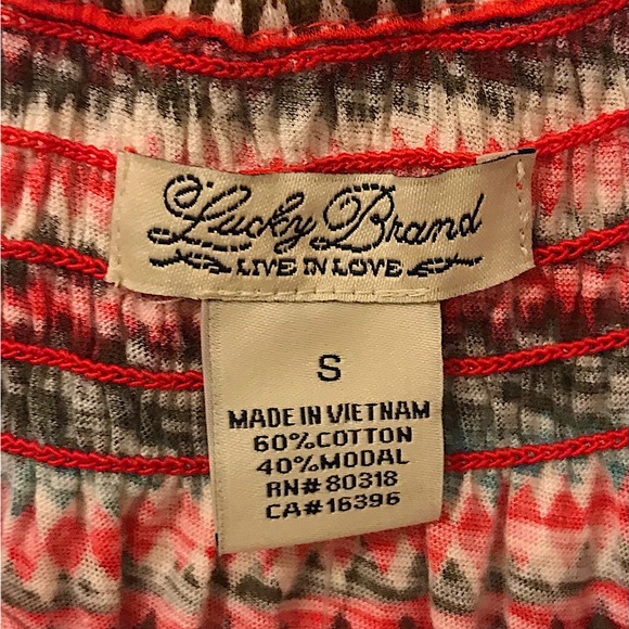 🆕🔥LUCKY BRAND SUPER CUTE&STYLISH&TRENDY STRIPED LONGSLEEVE BOHO TOP!!MSRP 60$ - Picture 8 of 12